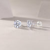 Pure Love - Earrings Set With Top-quality Moissanite S925 Silver And Platinum-plated Stud Earrings Are Fashionable And Trendy Accessories That Can Be Tested With A Diamond Pen