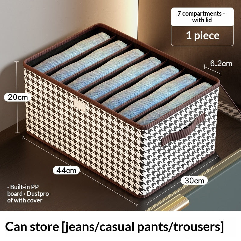 Foldable High-capacity Clothing Organizer With Compartments