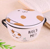 The new cartoonpottery and porcelain bowl creative tableware instant noodles household instant noodle bowl lunch box factory wholesale