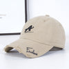 Fashionable All-match Soft Top Baseball Cap Ripped Sun-proof Peaked Cap