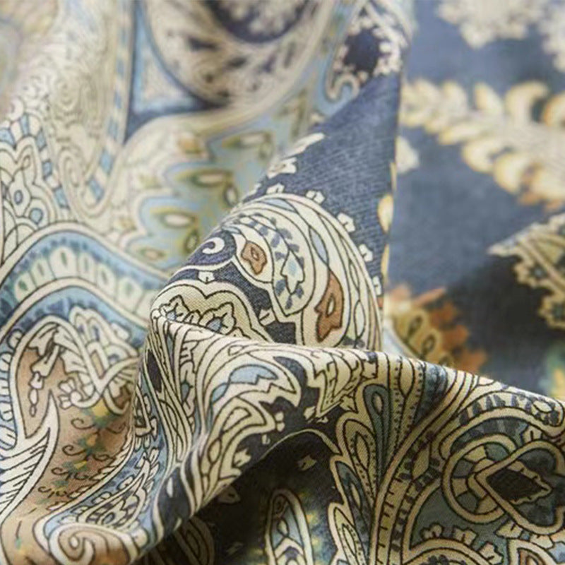 60S Pure Satin Long-staple Cotton Bedding Fabric Extra-wide Printed Fabric