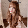 Girls Curl Big Waves Korean Air Liuhai Lifelike Wig Headset