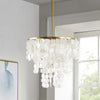 Simple Bedroom Shell Chandelier Eye Protection Room Lighting