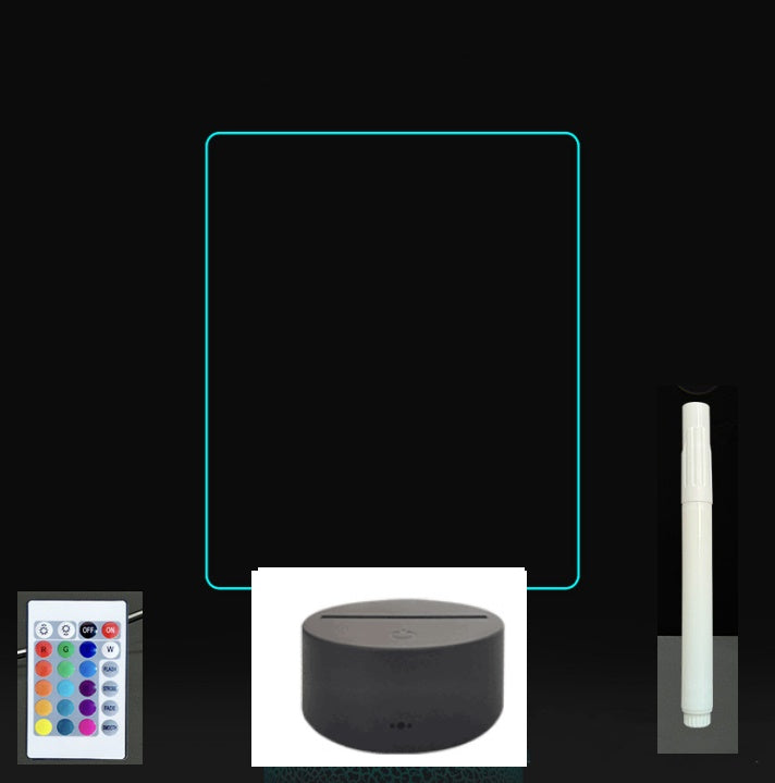 لوحة أكريليك ثلاثية الأبعاد مع إضاءة LED للوحة رسائل بخط اليد