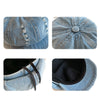 Retro Make Old Ripped Denim Beret Women
