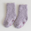 Warm Breathable Coral Fleece Children's Socks Candy Color Home Boy Girls Mid-calf Length Room Socks