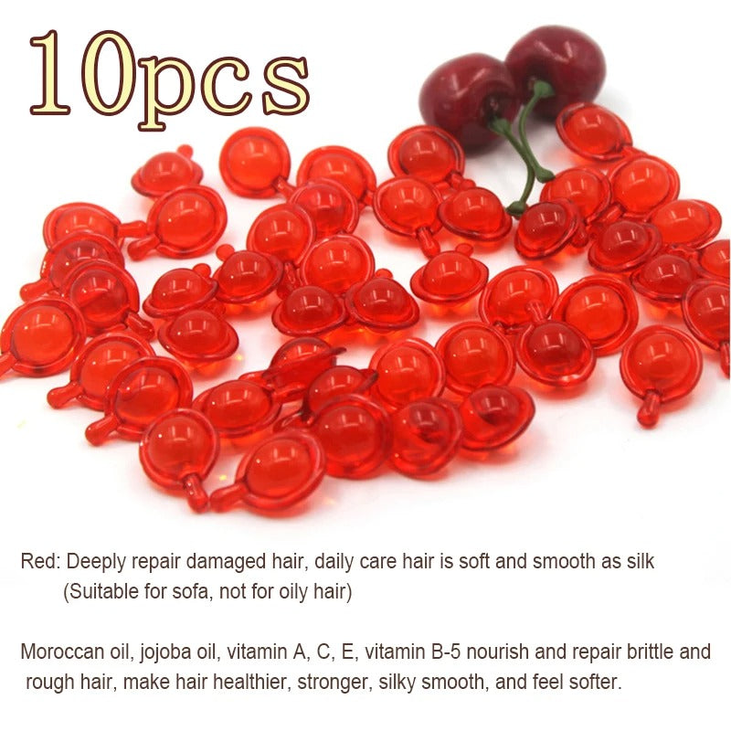 كبسولات الزيوت العطرية للعناية بالشعر من المغرب، قناع للشعر مضاد للتجعد، ناعم