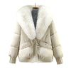 Big Fur Collar Thick Warm Korean Style Light Luxury Trendy Coat