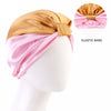 Contrast Color Knotted Head Wash Makeup Double-layer Silk-like Sleeping Hat