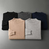 Men's Business-Casual Solid-Color All-Match Sweater With A Half-High Neck