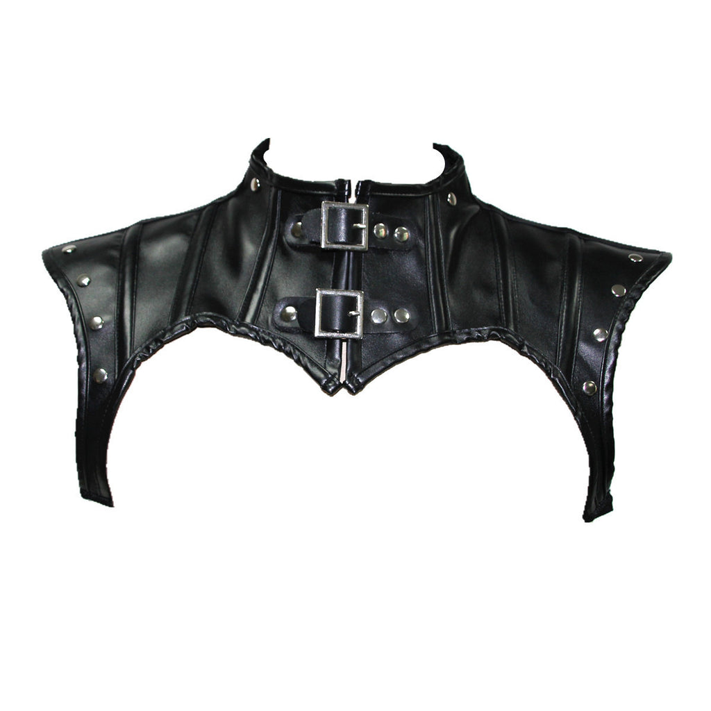Punk Bunched Neck Knight Leather Shawl Motorcycle Belt Buckle