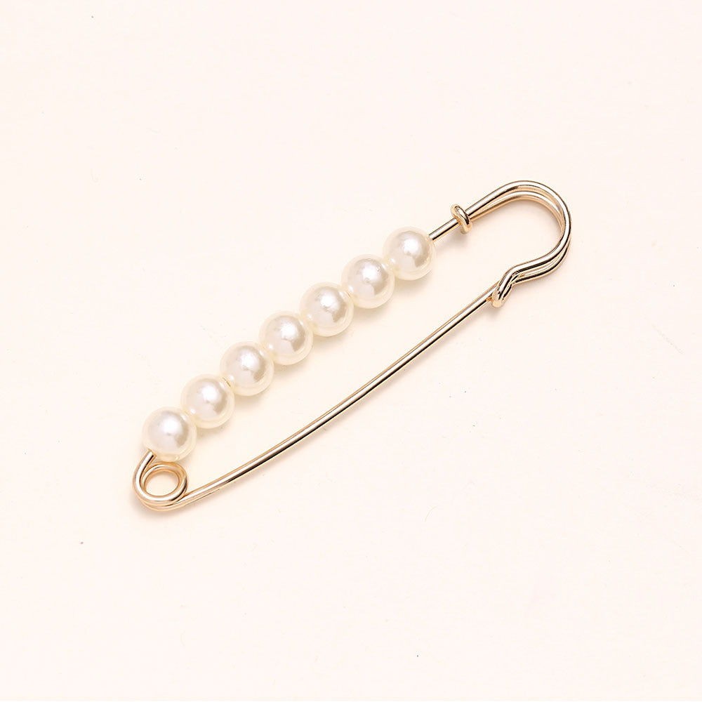 Cross-border Pearl Waist Of Trousers Pin Fixed Clothes Skirt Brooch Belt Buckle