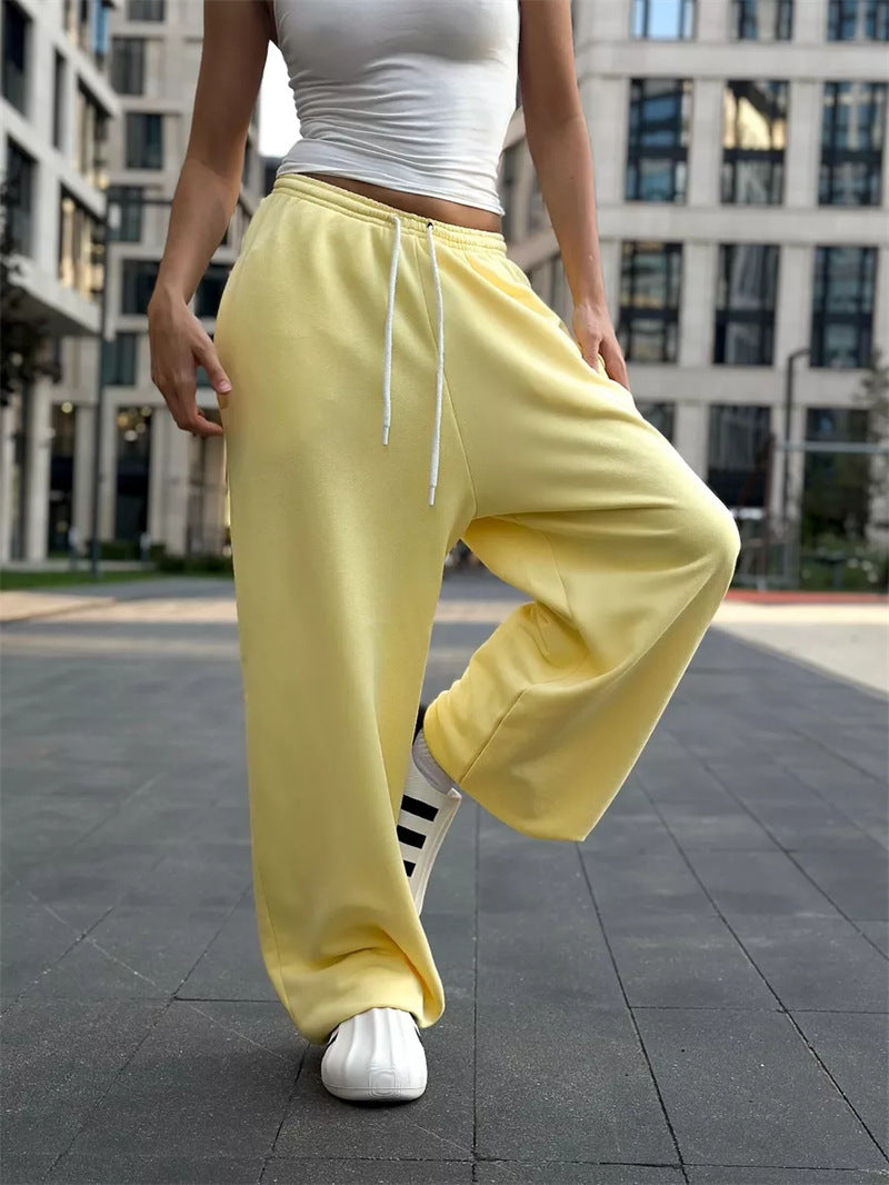 Y2g Loose Fashion Waist-controlled Wide-leg Pants For Women