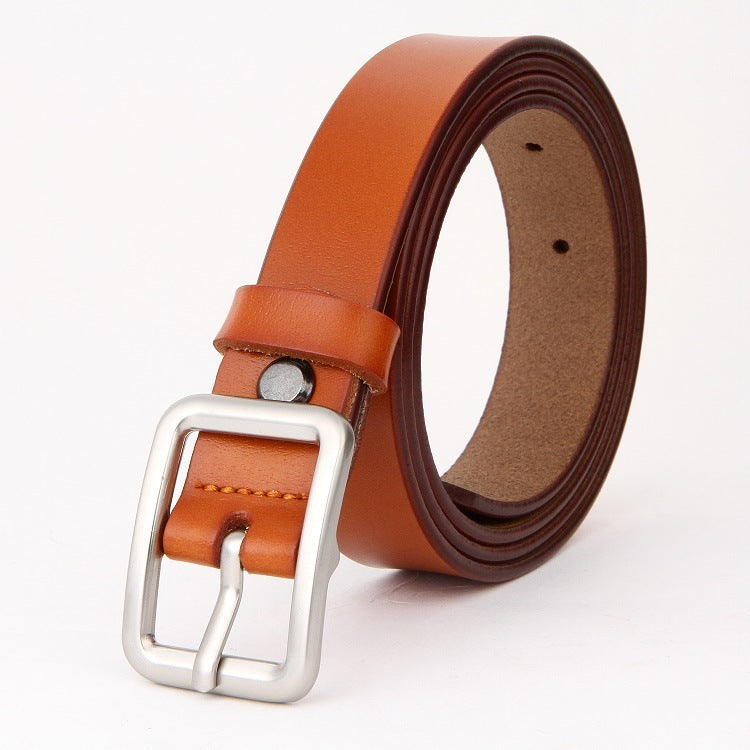 Two-layer Cowhide Women's Belt Belt Commuter Decoration