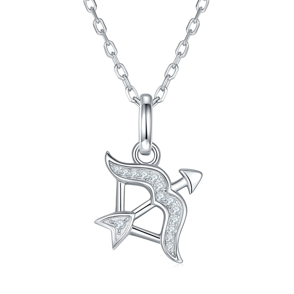 12 Zodiac Signs - Sagittarius, Set With Top-quality Moissanite, Luxurious And Fashionable Light Luxury Trend Jewelry, Silver Necklace, Pendant S925, Silver-plated Platinum