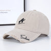 Fashionable All-match Soft Top Baseball Cap Ripped Sun-proof Peaked Cap