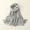 Artistic Sunscreen Solid Color Cotton And Linen Scarf