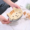 Japanese-style Three-dimensional Ceramic Cat's Claw Double-ear Deep Plate