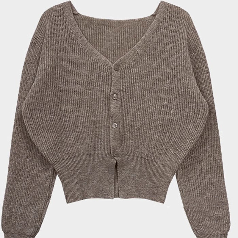 Temperament Waist-cinching V-neck Versatile Comfortable Long-sleeved Jacket For Women