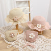 Women's Cute Flowers Sun-proof Sun Hat Straw Hat Bag