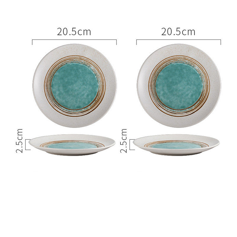 Japanese Tableware Household Ceramic Creative Steak Plate