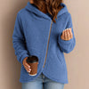 Casual Loose Lambswool Long Sleeve Zipper Hoodie Coat