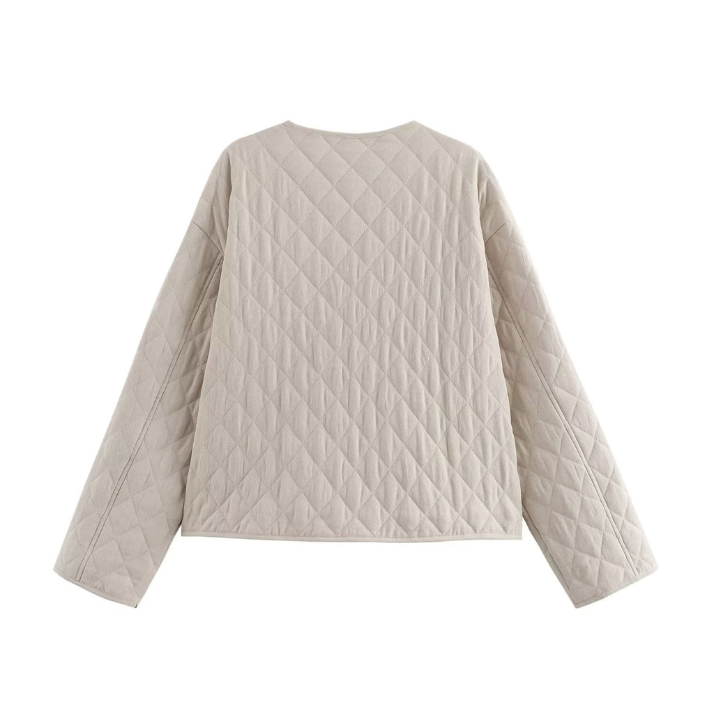 Women's Clothing Autumn And Winter New Fashion Linen Blended Cotton Jacket Coat