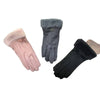 Women's Suede Thermal Gloves Korean Style Windproof