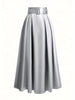 Women's High Waist Pure Color Skirt