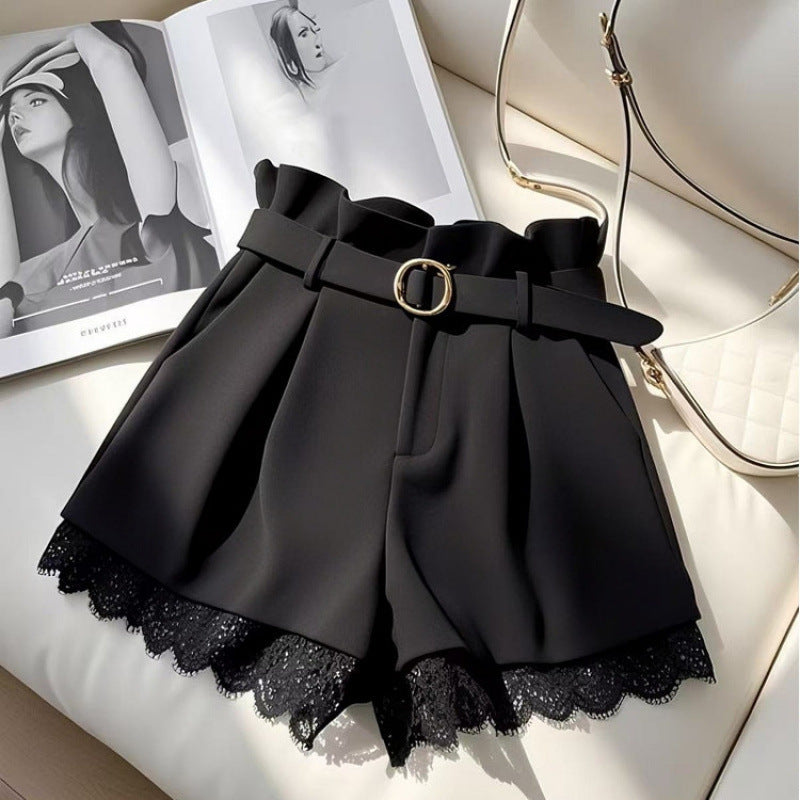 High-waisted Casual Shorts Cropped Pants For Petite Women