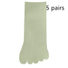 Women's Solid Color Simple Short Thin Five Toe Socks