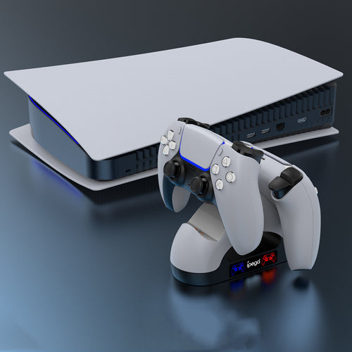 شاحن وحدة تحكم ألعاب PS5 من نوع التلامس، مقعد مزدوج