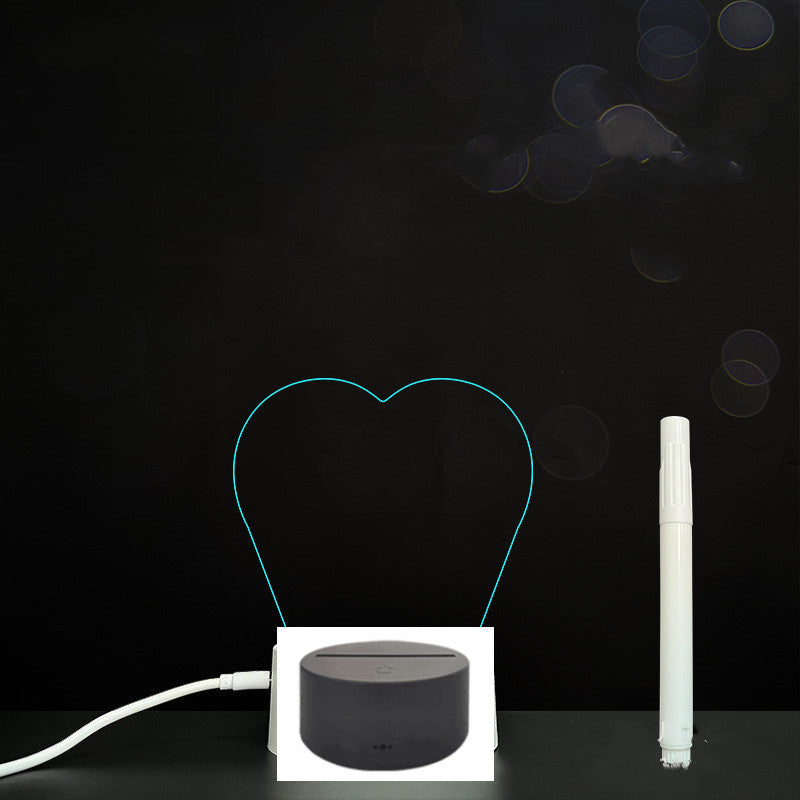 لوحة أكريليك ثلاثية الأبعاد مع إضاءة LED للوحة رسائل بخط اليد