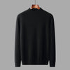 Men's Business-Casual Solid-Color All-Match Sweater With A Half-High Neck
