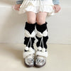 Lolita Bow Cute Knitting Wool Calf Socks