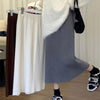 Women's Solid Color Casual Versatile Knitted Skirt
