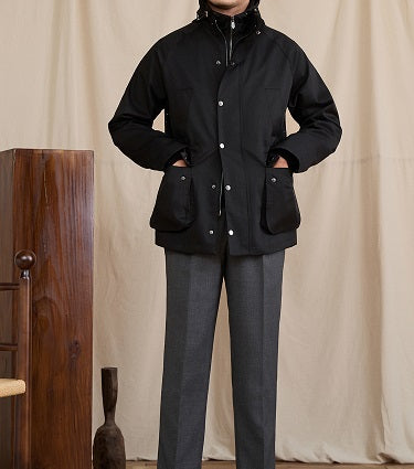 Hooded Faux Two-piece Retro Casual Trendy Hunting Jacket For Men