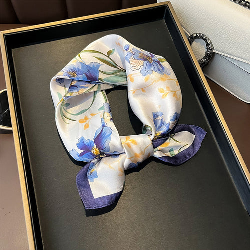 Silk Scarf Small Square Towel Women's Silk Korean Thin