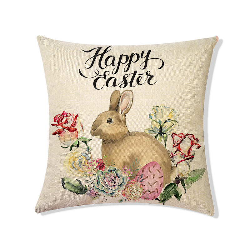 Easter Linen Holiday Decoration Living Room Sofa Bedside Pillow