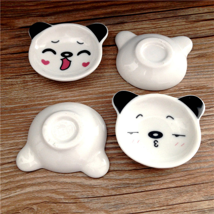 Ceramic Lesser Panda Sauce Dish Cute Expression