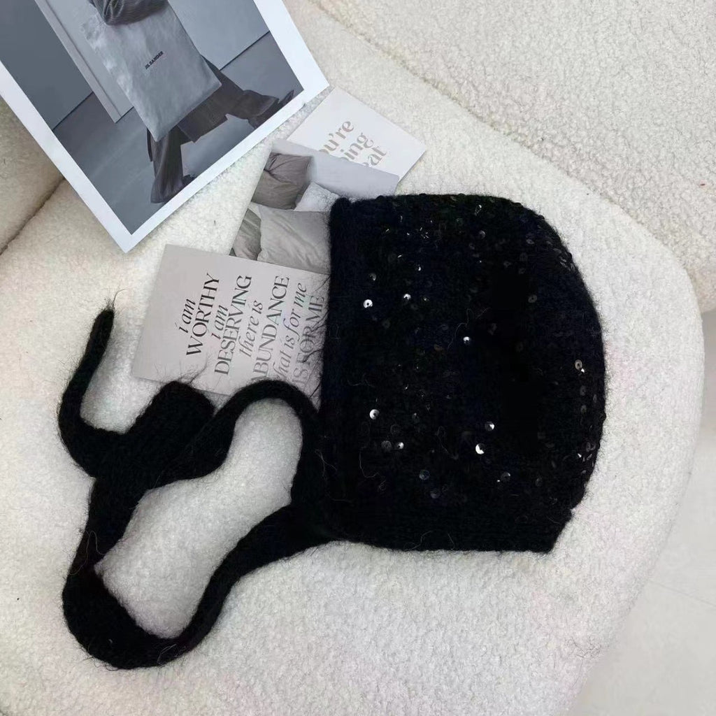 South Korea Designer Model Sequin Bag Cap Women