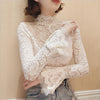 Fleece-lined Thickened Horn Lace Underwear Turtleneck