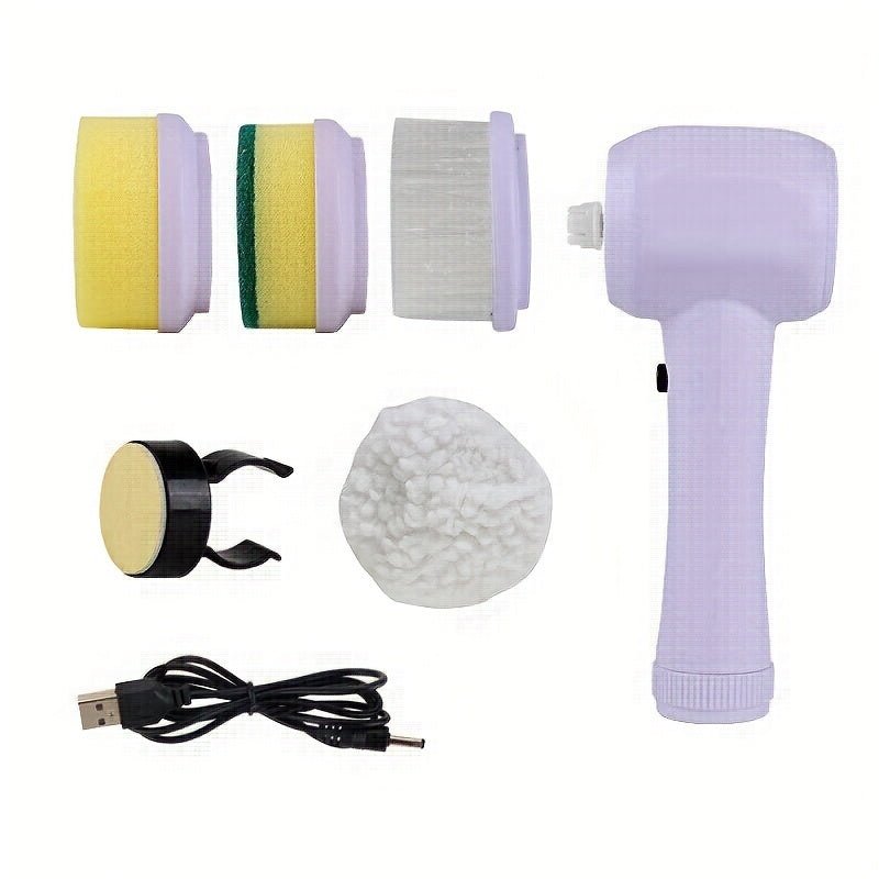 5 In 1 Multifunctional Electric Brush Cleaner Bathroom Sink Kitchen Window Electric Rotary Brush Cleaner - Eshtree