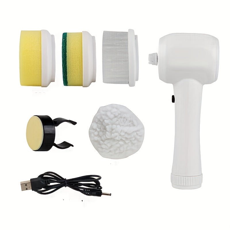 5 In 1 Multifunctional Electric Brush Cleaner Bathroom Sink Kitchen Window Electric Rotary Brush Cleaner - Eshtree