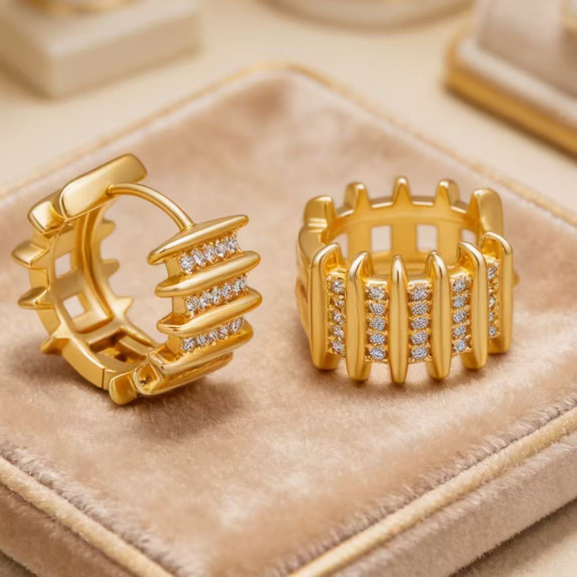 New Stylish Micro-pave Zircon Earrings