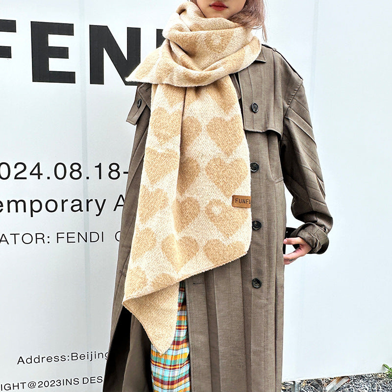 European And American High Sense Thicken And Lengthen Thermal Knitting All-match Shawl Scarf