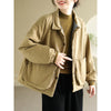 Women's Thickening Plus Size-pocket Loose And Warm Cotton-padded Jacket