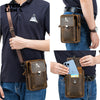 Men's Leather Belt Multi-functional Shoulder Messenger Bag