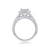 Simple And Elegant - Set With Top-quality Moissanite S925, Silver And Platinum-plated Diamond Wedding Ring. The Ring Can Be Inspected With A Diamond Pen