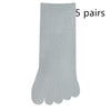 Women's Solid Color Simple Short Thin Five Toe Socks